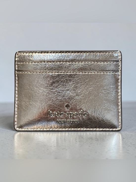 kate spade Accessories - Kate Spade Madison Metallic Small Slim Card Holder